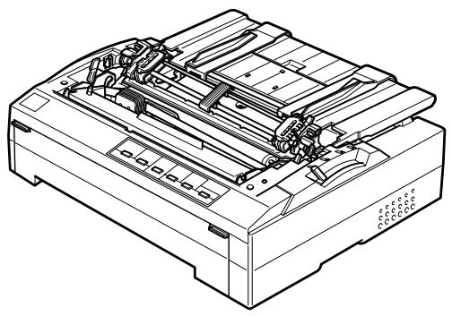 EPSON FX-880+ - Chargement du papier avec le tracteur tirant - 2
