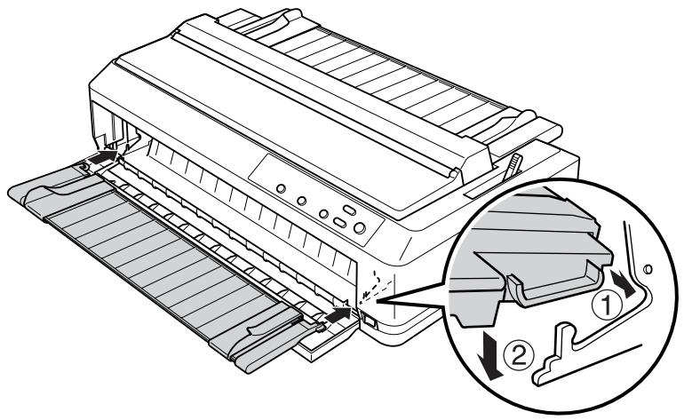 EPSON LQ-2090 - Installation du guide feuille avant et du guide papier avant - 2