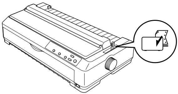 EPSON LQ-2090 - Chargement du papier avec le tracteur poussant par l'arriere - 2
