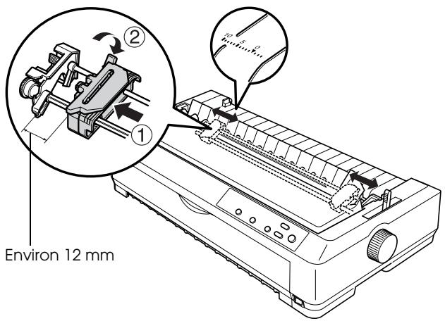 EPSON LQ-2090 - Chargement du papier avec le tracteur poussant par l'arriere - 4
