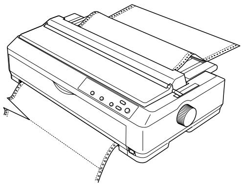 EPSON LQ-2090 - Retrait du papier du tracteur tirant - 1