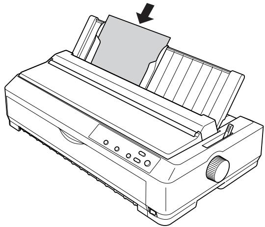EPSON LQ-2090 - Chargement du papier dans le guide papier - 3