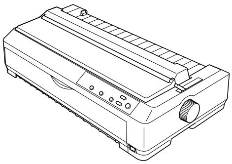 EPSON LQ-2090 - Installation du support papier rouleau - 1