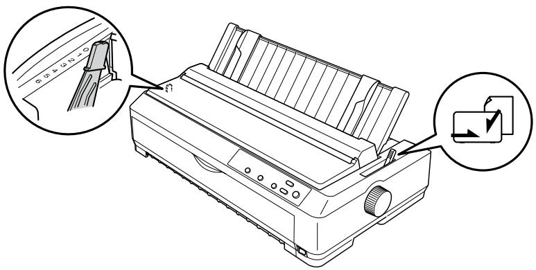 EPSON LQ-2090 - Chargement du papier dans le guide papier - 1