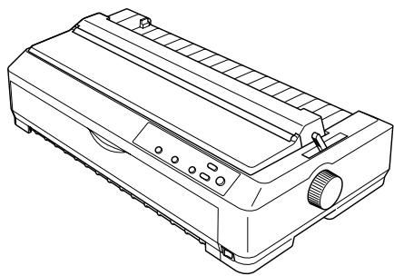 EPSON LQ-2090 - Chargement du papier avec le tracteur poussant par l'arriere - 1