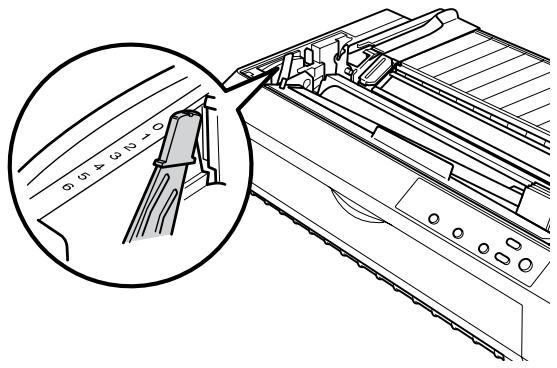 EPSON LQ-2090 - Ajustement du levier d'épaisseur du papier - 1