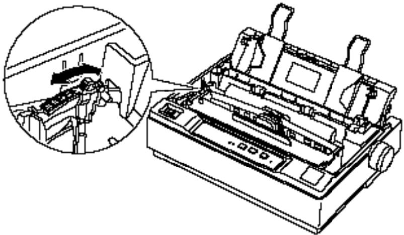 EPSON LQ-300 - Réglage du levier d'épaisseur du papier - 1