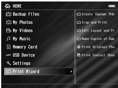 EPSON P-6000 - Utilisation du menu de l'assistant d'impression - 1