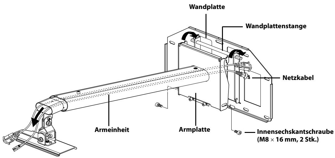 EPSON ELPMB24 - Anbringen der Armeinheit an die Wandplatte - 1