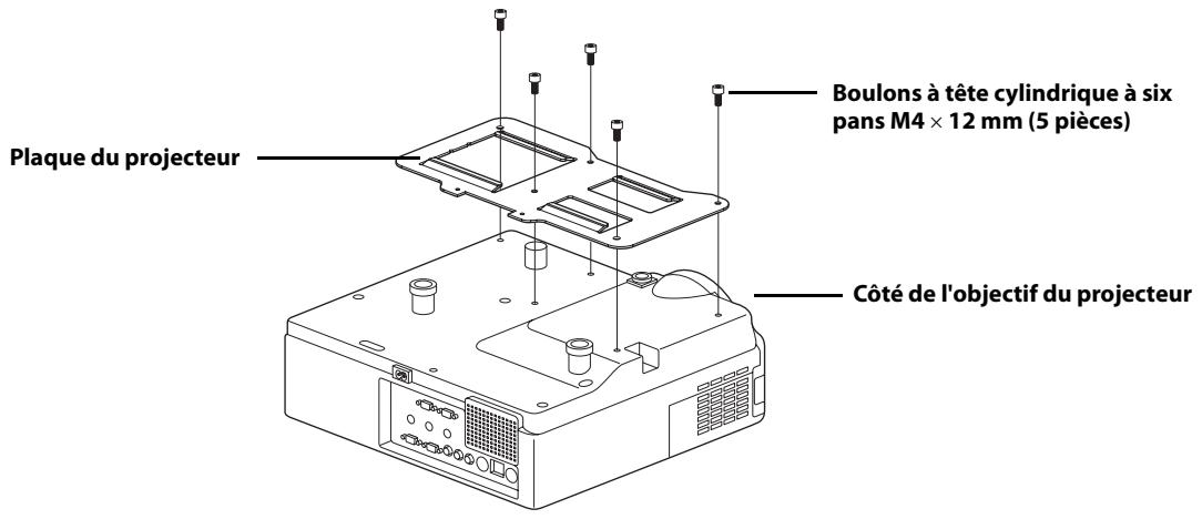 EPSON ELPMB24 - Fixation de la plaque du projecteur au projecteur - 1