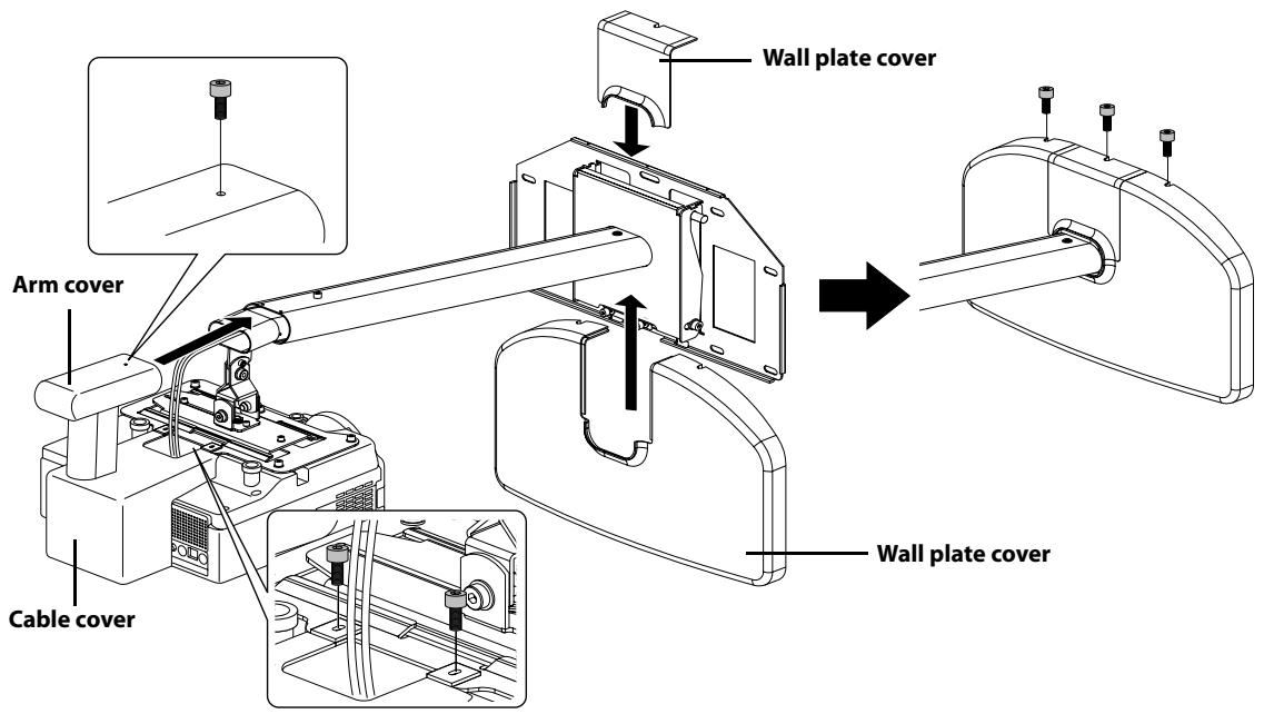 EPSON ELPMB24 - Attaching the protective covers - 1