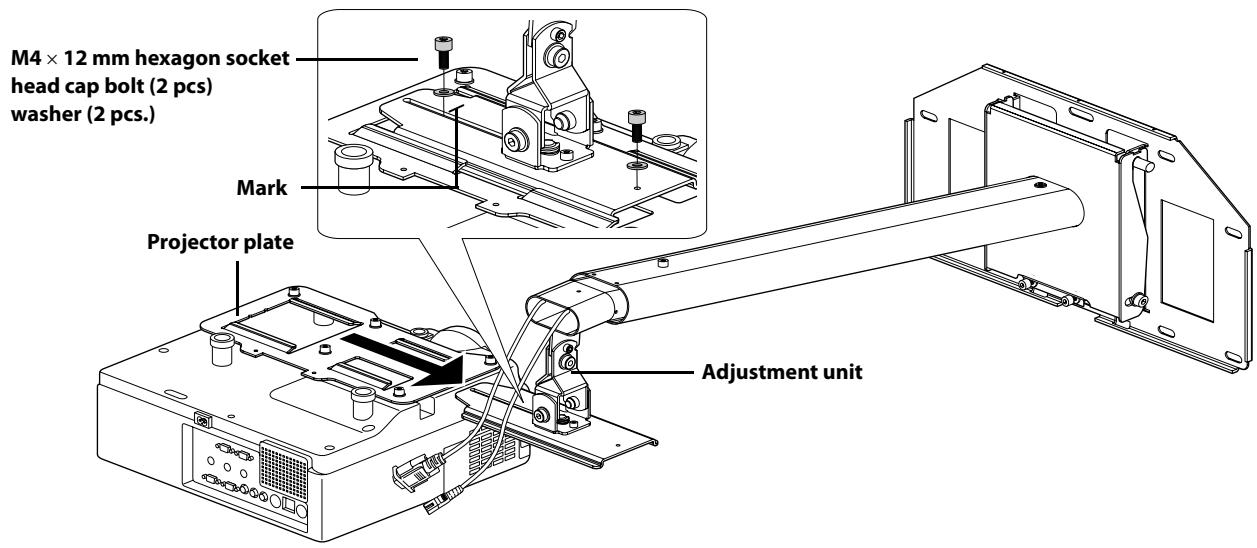 EPSON ELPMB24 - Installing the projector on the wall mount - 1