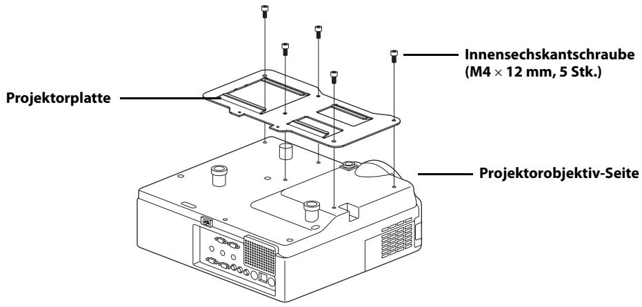 EPSON ELPMB24 - Anbringen der Projektplatte an den Projektor - 1