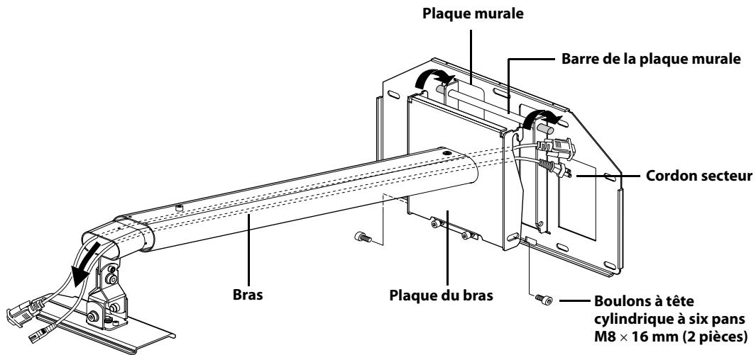 EPSON ELPMB24 - Fixation du bras à la plaque murale - 1