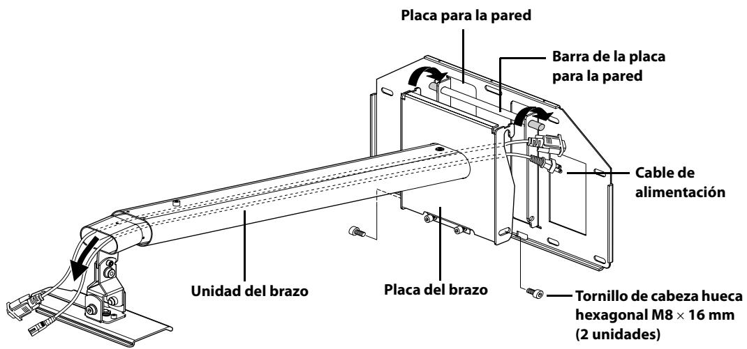 EPSON ELPMB24 - Instalación del brazo en la placá de la pared - 1