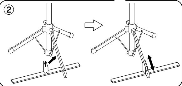 EPSON ELPSC21 - Push the tripod lever all the way down. - 3