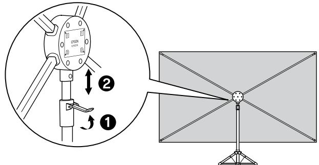 EPSON ELPSC21 - Réglez la hauteur de l'écran. - 1