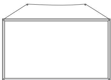 EPSON ELPSC21 - Fissaggio dello schermo a una parete - 1