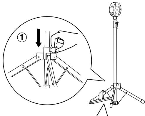 EPSON ELPSC21 - Push the tripod lever all the way down. - 2