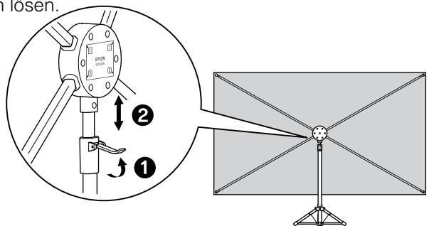 EPSON ELPSC21 - Stellen Sie die Höhe der Leinwand ein. - 1
