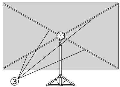 EPSON ELPSC21 - Noms des pieces(Dessin de l'écran monté) - 2