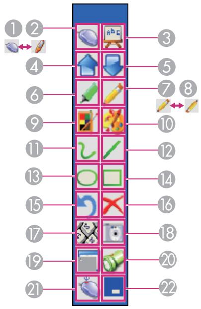EPSON GUIDE D UTILISATION EASY INTERACTIVE TOOLS - Menu de barre d'outils - 1