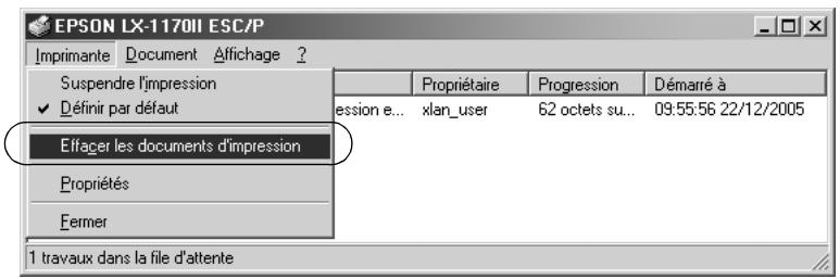 EPSON LX-300 II - Annulation de l'impression - 2