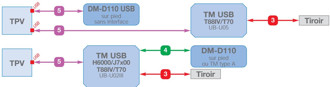 EPSON TM-J7100 - Comment connecter vos périphériques en USB ? - 1