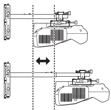 EPSON EB-485WI - Régler le coulissement vers l'avant/l'arrière - 2