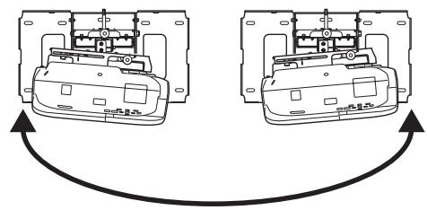 EPSON EB-485WI - Utiliser la molette de réglage gauche pour régler le roulis horizontal - 2