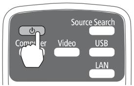 EPSON EB-485WI - Mettre le projecteur sous tension - 1