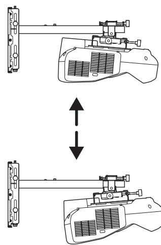 EPSON EB-485WI - Utiliser la molette de réglage supérieure pour régler l'inclinaison verticale - 2