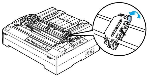 EPSON FX-1180 - Chargement du papier avec le tracteur tirant - 4