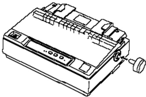 EPSON LQ-300 - Installation de la molette d'avance - 1