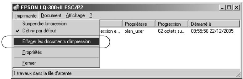 EPSON LQ-300 II - Annulation de l'impression - 2