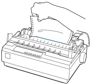 EPSON LQ-300 II - Retrait d'un document imprimé du tracteur pouissant - 1