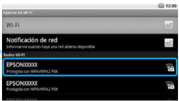 EPSON MOVERIO BT-100 - Conéctese a una de las redes LAN inalábricas que aparecen. - 1