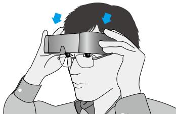 EPSON MOVERIO BT-100 - Utilização do disposítivo por cima dosÓculos - 3