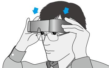 EPSON MOVERIO BT-100 - Ponerse las gafas-proyector encima deunas gafas - 3