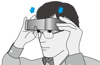 EPSON MOVERIO BT-100 - Wearing the headset over glasses - 3