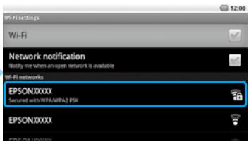 EPSON MOVERIO BT-100 - Connect to one of the displayed wireless LAN networks. - 1