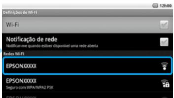 EPSON MOVERIO BT-100 - Ligue a uma das redes LAN sem fios aparecidas. - 1