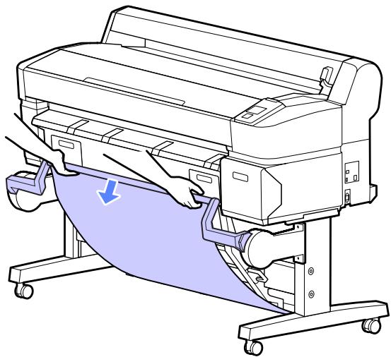 EPSON SC-T3000 - Ouverture du panier de sortie - 1