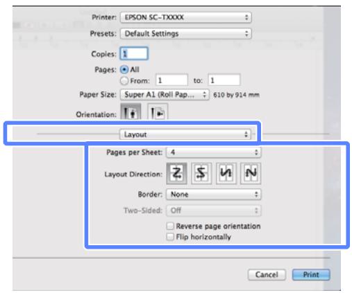 EPSON SC-T3000 - Configuration des paramètres sous Mac OS X - 1
