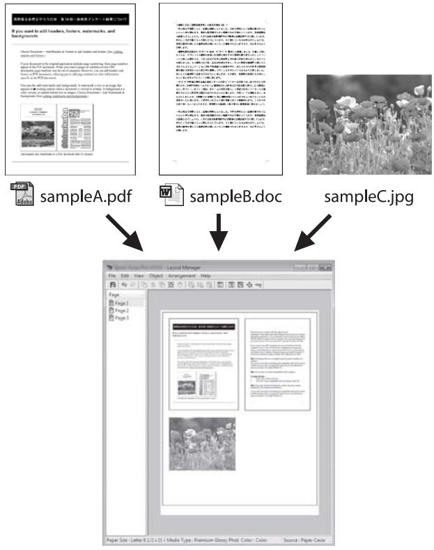 EPSON SC-T7000 - Impression de plusieurs documents (Gestionnaire de disposition) (Windows uniquement) - 1