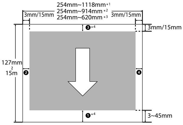 EPSON SC-T7000 - Zone imprimable du papier rouleau - 1