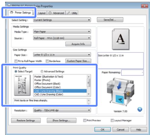 EPSON SC-T7000 - Configuration des paramètres dans Windows - 2