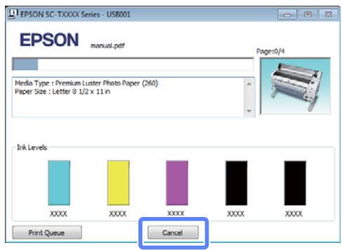 EPSON SC-XXXX Series - USB001 EPSON manual.pdf Page0/4 Media Type : Premium Luster Photo Paper (260) Paper Size : Letter 8 1/2 x 11 in Ink Levels XXXX XXXX XXXX XXXX XXXX Print Queue Cancel