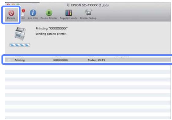 EPSON SURECOLOR SC-T5000 - Annulation depuis l'ordinateur (Mac OS X) - 2