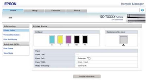 EPSON SURECOLOR SC-T5000 - Depuis Remote Manager - 1